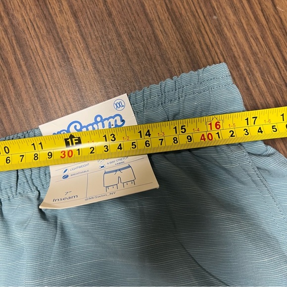 Mr Swim Shorts Men's 2XL XXL Technical Swim Trunks Blue - Picture 6 of 7